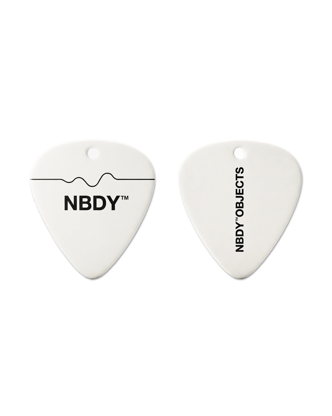 NBDY guitar pick, view 3
